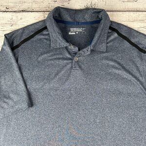 Nike Golf Tour Performance Dri Fit Men's XL Polo Shirt‎ Blue Pattern Pullover